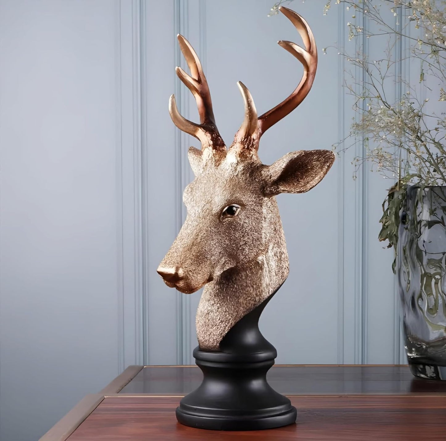 Set of 2 Deer Statues for Home & Office Decor | Vaastu & Feng Shui Decorative Head Showpieces