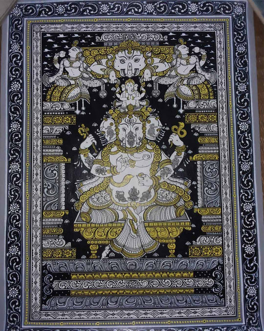 Pattachitra Style Lord Ganesha Wall Hanging