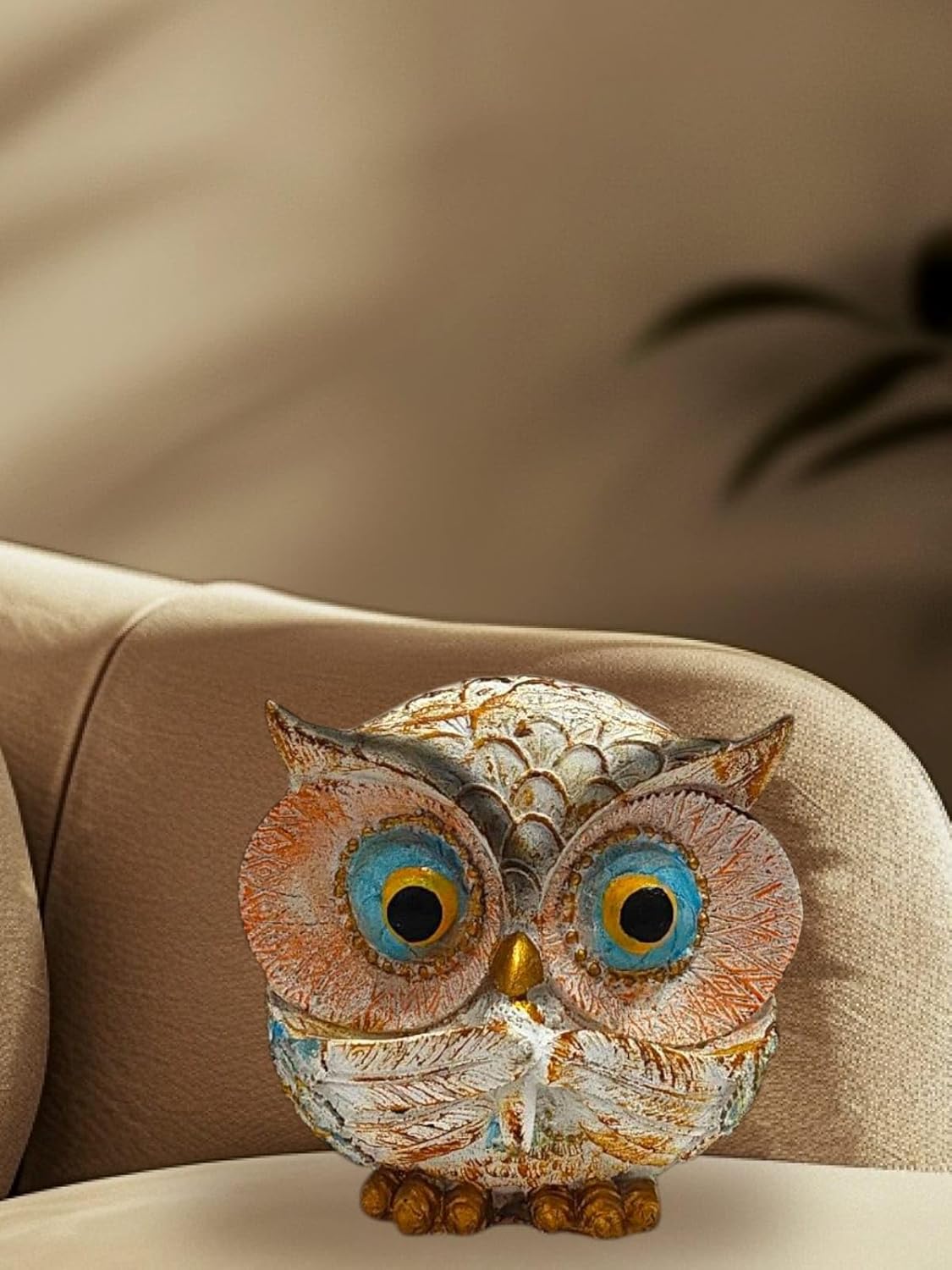 Set of 4 Rustic Owl Figurines - Home & Shelf Decor