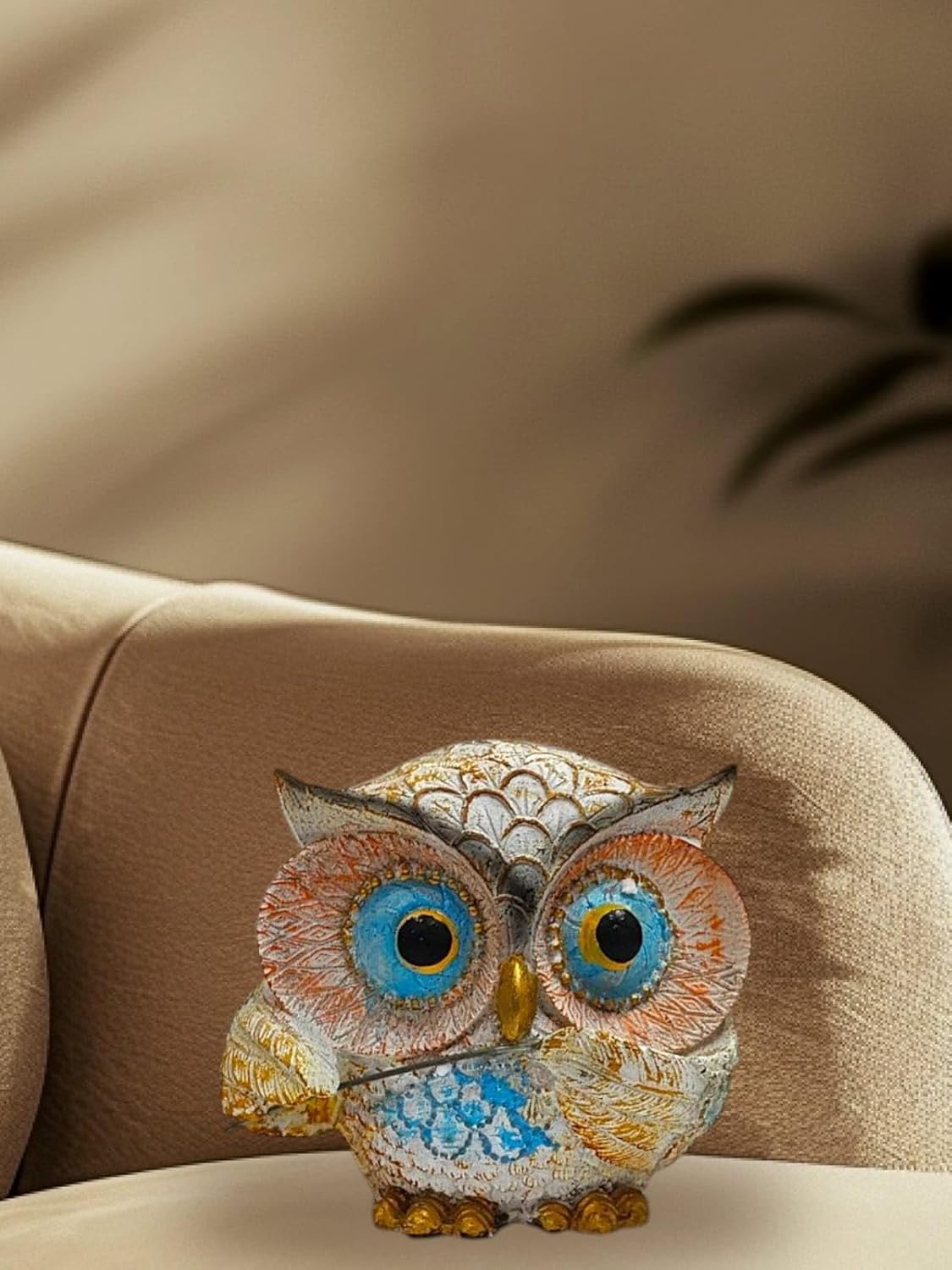 Set of 4 Rustic Owl Figurines - Home & Shelf Decor