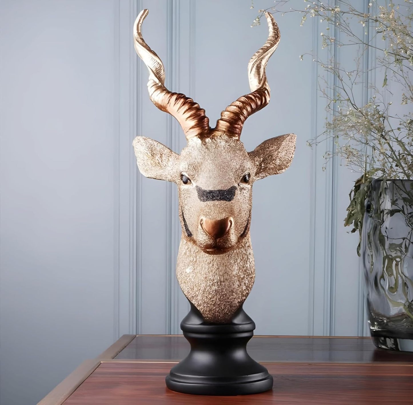 Resin Deer Statue for Home & Office Decor | Vaastu & Feng Shui Decorative Head Showpiece | Living Room Desk Decoration