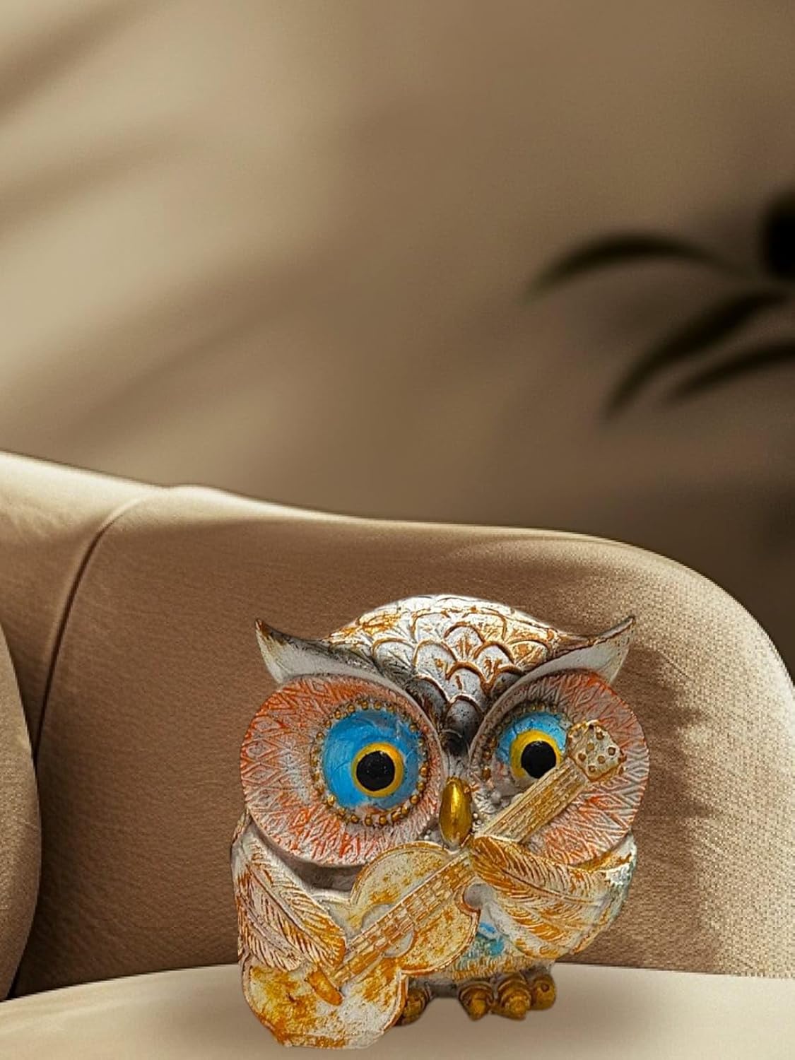 Set of 4 Rustic Owl Figurines - Home & Shelf Decor