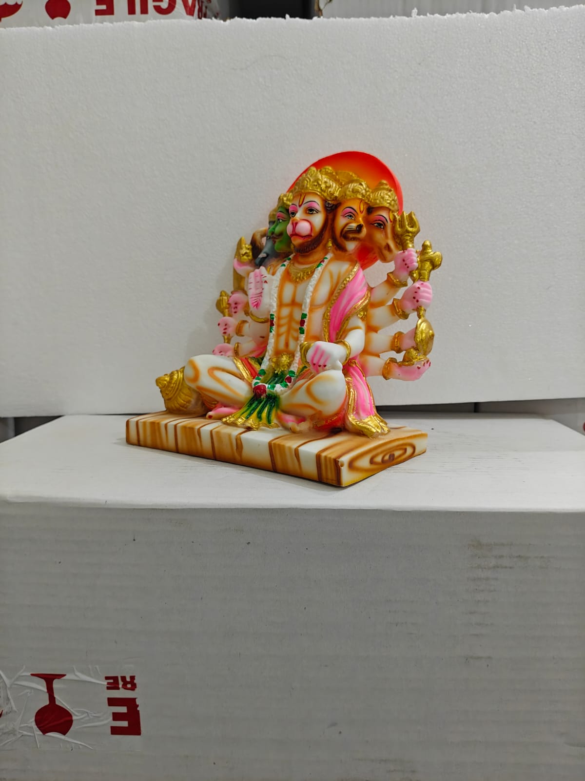 Panchmukhi Hanuman Idol – Resin God Murti for Home Temple