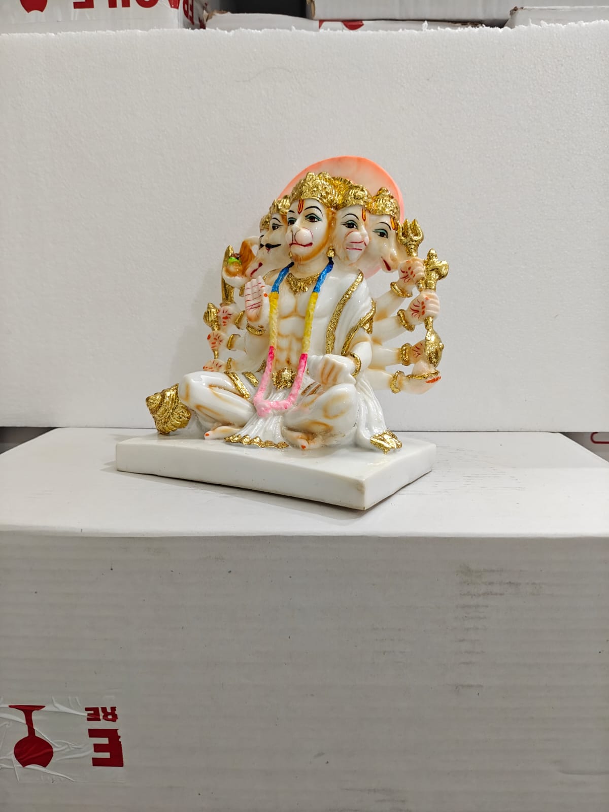 Panchmukhi Hanuman Idol – Resin God Murti for Home Temple